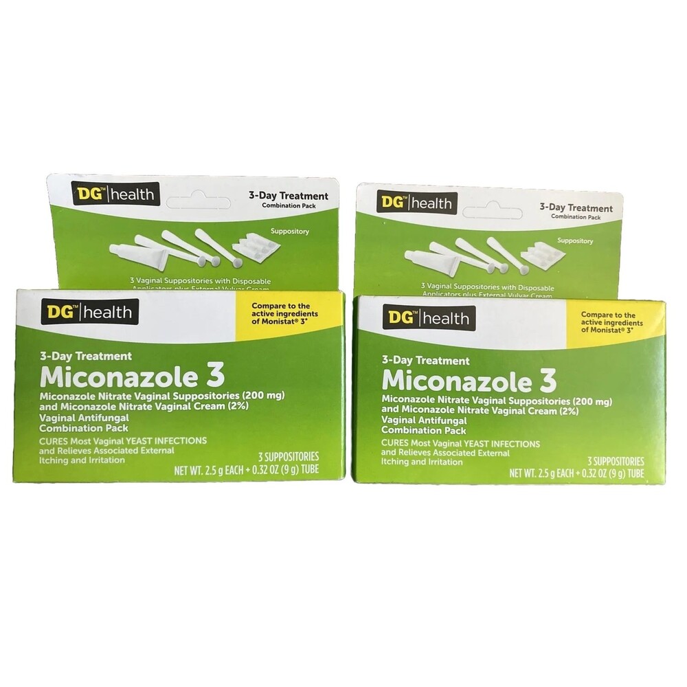 Miconazole 3 Vaginal Treatment Suppository Cream Cure 3 Day Treatment Lot Of 2